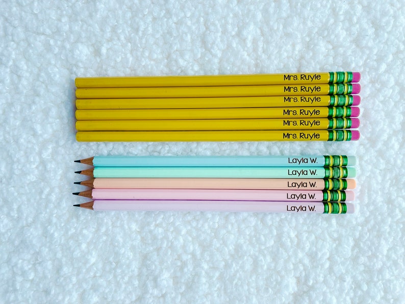 Personalized Pencils, Pencils With Name, Engraved Pencils, Personalized Pencils for Teachers, Personalized School Supplies, Pencils for Kids image 4