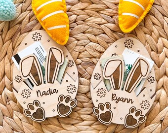Personalized Easter Bunny Egg Gift Card and Money Holder