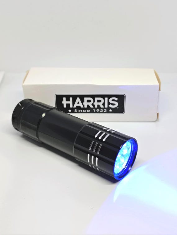 fluorescent black light flashlight DARKDAWN UV 395nm USB Rechargeable Ultraviolet LED Blacklight Powerful Woods Lamp Portable Mini Detector for Pet Urine Stains, Gem, Scorpions, Resin Curing, 2 Pack and more DARKBEAM UV Flashlight 365nm &