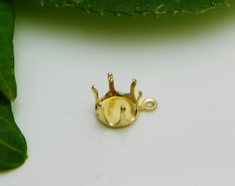 Impostazioni per pendenti a goccia con chiusura a scatto placcata oro (5 mm - 10 mm) (6 punte)