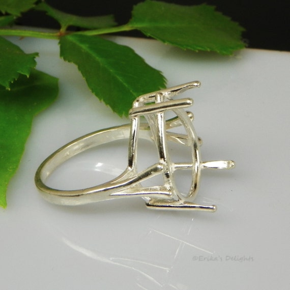 Bague En Argent Sterling 925 Sertie D'une Pierre Précieuse Ovale 20x15 Mm - Toutes Tailles Disponibles (US 6 à 15)