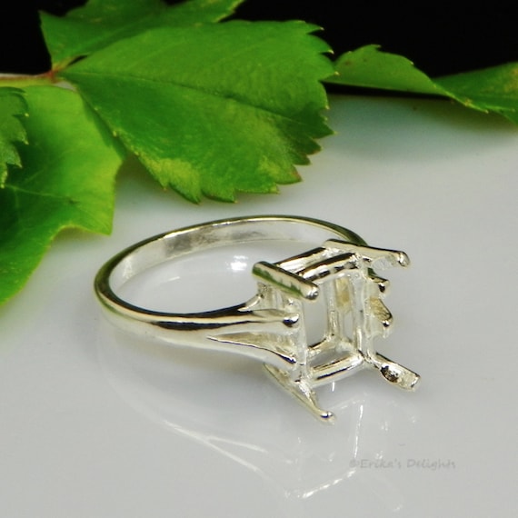 Buy Emerald Cathedral Shank (10x8 20x15) Sterling Silver Pre