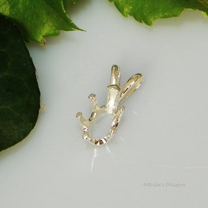 Pear 6 Prong (8x5 -10x7)  Sterling Silver Pre-Notched Pendant Setting (ID# 161-166)