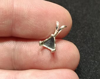Trillion (4mm - 6mm) Snap Tite Sterling Silver Pendant Setting