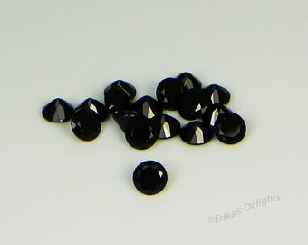 Genuine Black Spinel (3mm - 5mm) Gemstones Round VVS Excellent Quality