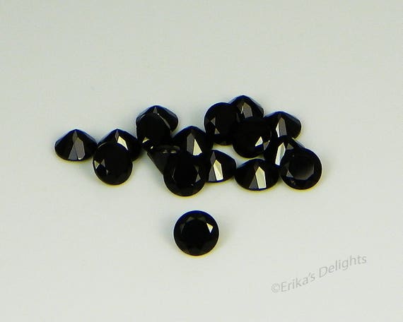 Genuine Black Spinel (3mm - 5mm) Gemstones Round VVS Excellent Quality