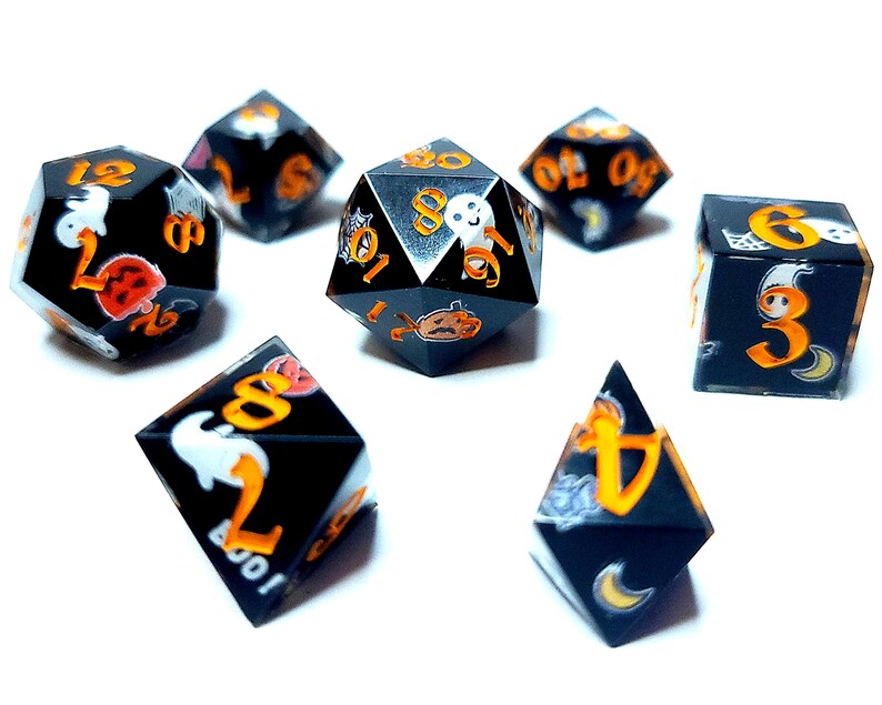 Monster Mash Halloween Dice, Spooky Dice for Role Playing Games, Sharp