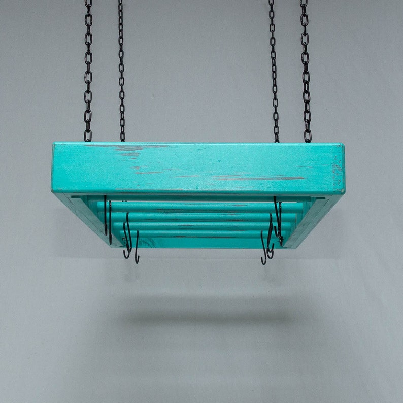 Hängende Topf Rack Holz Decke montiert rechteckig groß | Etsy