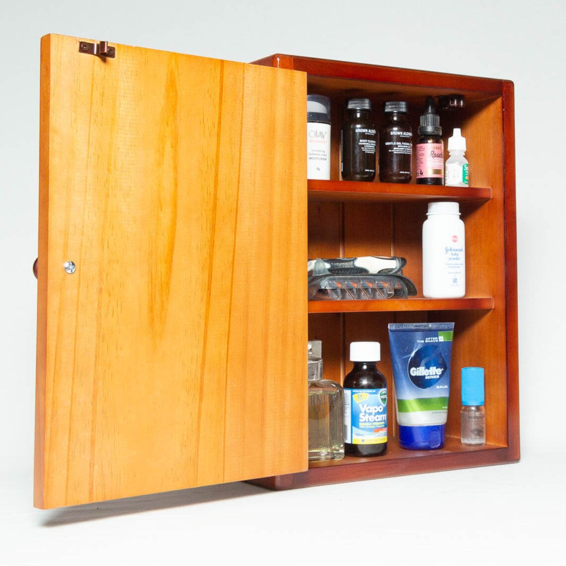 Medicine Wooden 3 Shelves Left or Right Opening Etsy