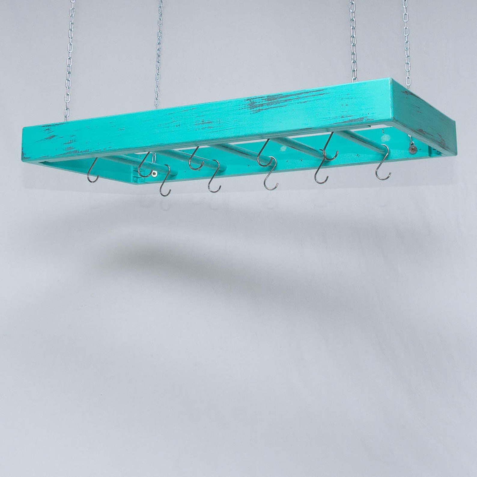 Hängende Topf Rack Holz Decke montiert rechteckig groß | Etsy