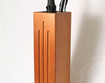 Umbrella Stand and Walking Cane Holder - Wooden - 3 vertical grooves