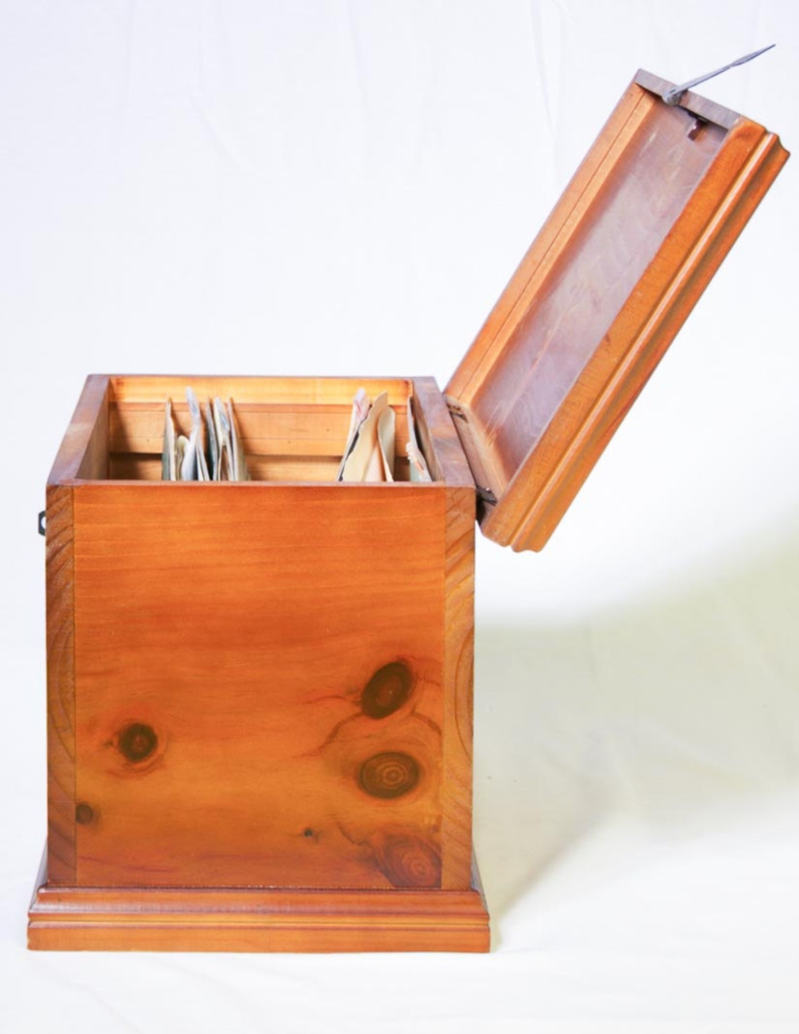 File Box Wooden Lockable Hinged Lid Hang Files and Etsy