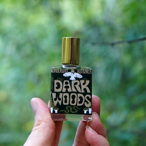 Dark Woods aromatherapy natural perfume, witch oils, essential oil witchy scent, dark autumn perfume, woodsy cologne, forest fragrance image 1
