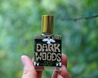 Dark Woods aromatherapy natural perfume, witch oils, essential oil witchy scent, dark autumn perfume, woodsy cologne, forest fragrance