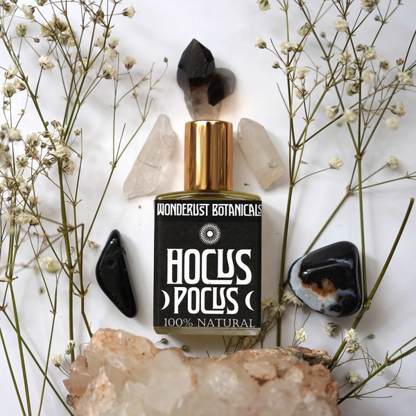 Hocus Pocus fall perfume, witchy gift, gothic perfume, witch oils, witchy perfume, witchy things, witchy aesthetic, natural perfume, gothic