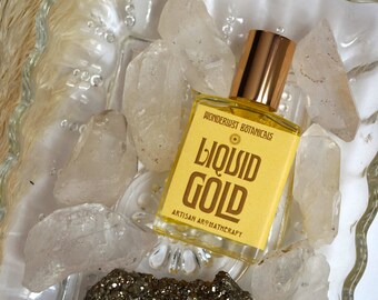 Gold Aromatherapy Perfume, Natural perfume for women, indie perfume, citrus perfume, good luck, liquid gold, gifts for women, gift for teens