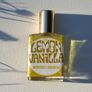 Lemon Vanilla Aromatherapy Perfume Roller: Sweet Citrus Essential Oils