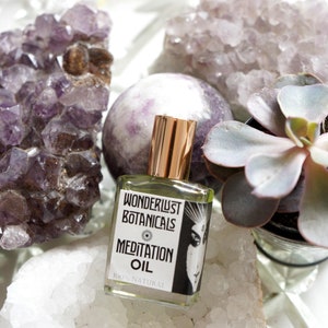 Meditation Oil, aromatherapy oil, concentration oil, flow state, yoga gift, meditation perfume yoga oil, pocket sized gift, witchy oils