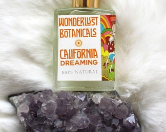 California Dreaming Natural Perfume, Aromatherapy Oil Blend, Patchouli Oil, Lavender Oil, essential oils, hippie perfume, aromatherapy