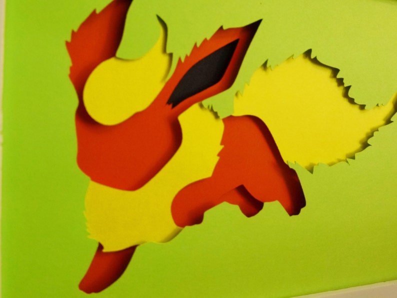 Download Pikachu Pokemon Layered Paper Cut Art Piece 5x7 | Etsy