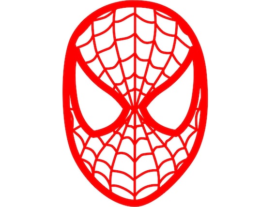 Items similar to Spiderman Mask Silhouette Paper Stencil Ephemera Cut