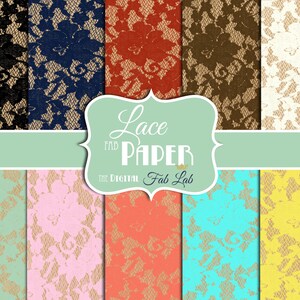Shabby Chic, Lace Digital Paper, Scrapbook,12x12, Digital Paper Pack, Instant Download