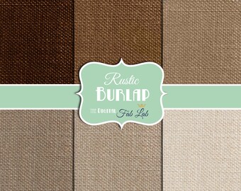 Burlap, Beautiful, Browns and Tans, Digital Paper, 12x12, Scrapbooking, Instant Download