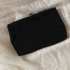 Richere black beaded evening clutch
