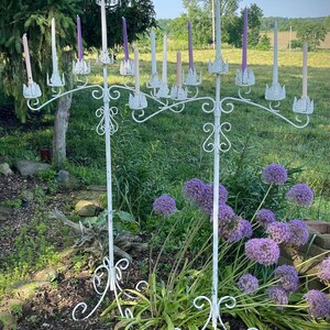 Pair of vintage floor candelabra