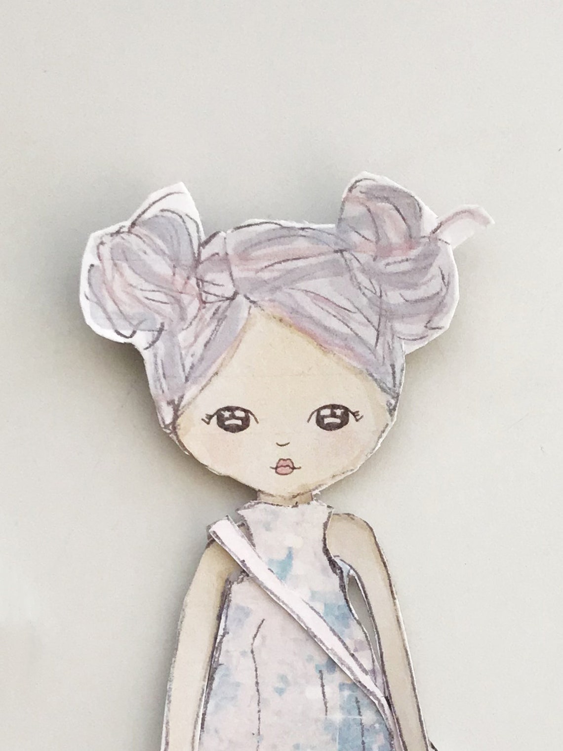 printable paper doll  girl doll  pastel purple & gray hair  image 4