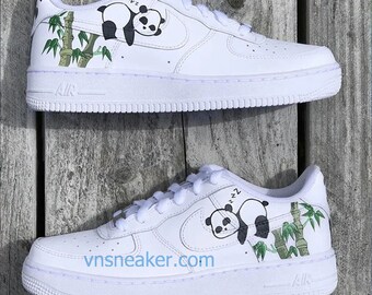 Cartoon Custom Shoes Air Force 1 Panda Custom Shoes Perfect | Etsy