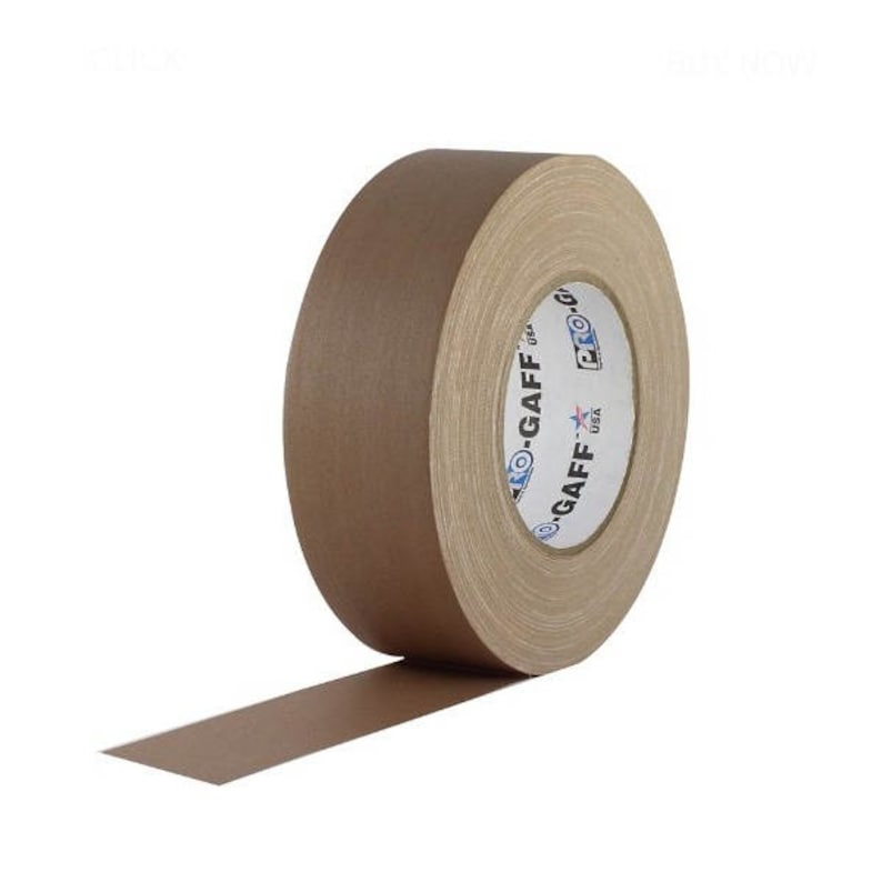 Waterproof Tan Brown Gaffer Tape; 2inx55yd Heavy Duty Pro Grade Gaffer/'s Non-Reflective Multipurpose Tape; Stronger than Duct Tape