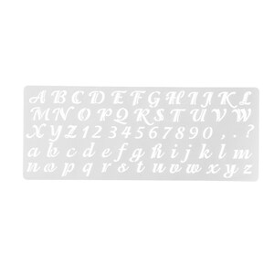 Guia de letras de estêncil de modelo Letras, alfabeto; Livros para colorir para adultos, diário bíblico, cartões comemorativos, scrapbooking; Caligrafia