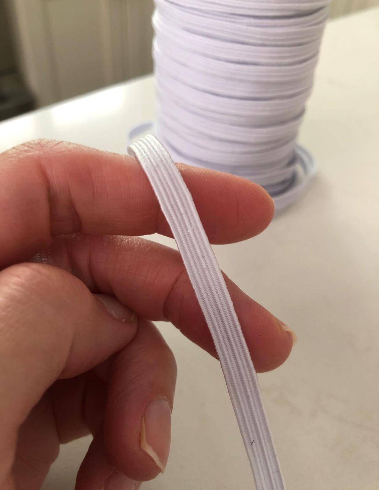 Elastisches Band 1/2 Zoll (1,27 Cm) Breit, 91,4 M Lang, Weiß – Für Taillenbänder, Basteln, Nähen & Dekoration, Mit Bandnadel