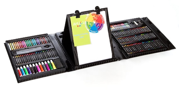 Art 101 Kids 179-Piece Double Sided Trifold Easel Art Set