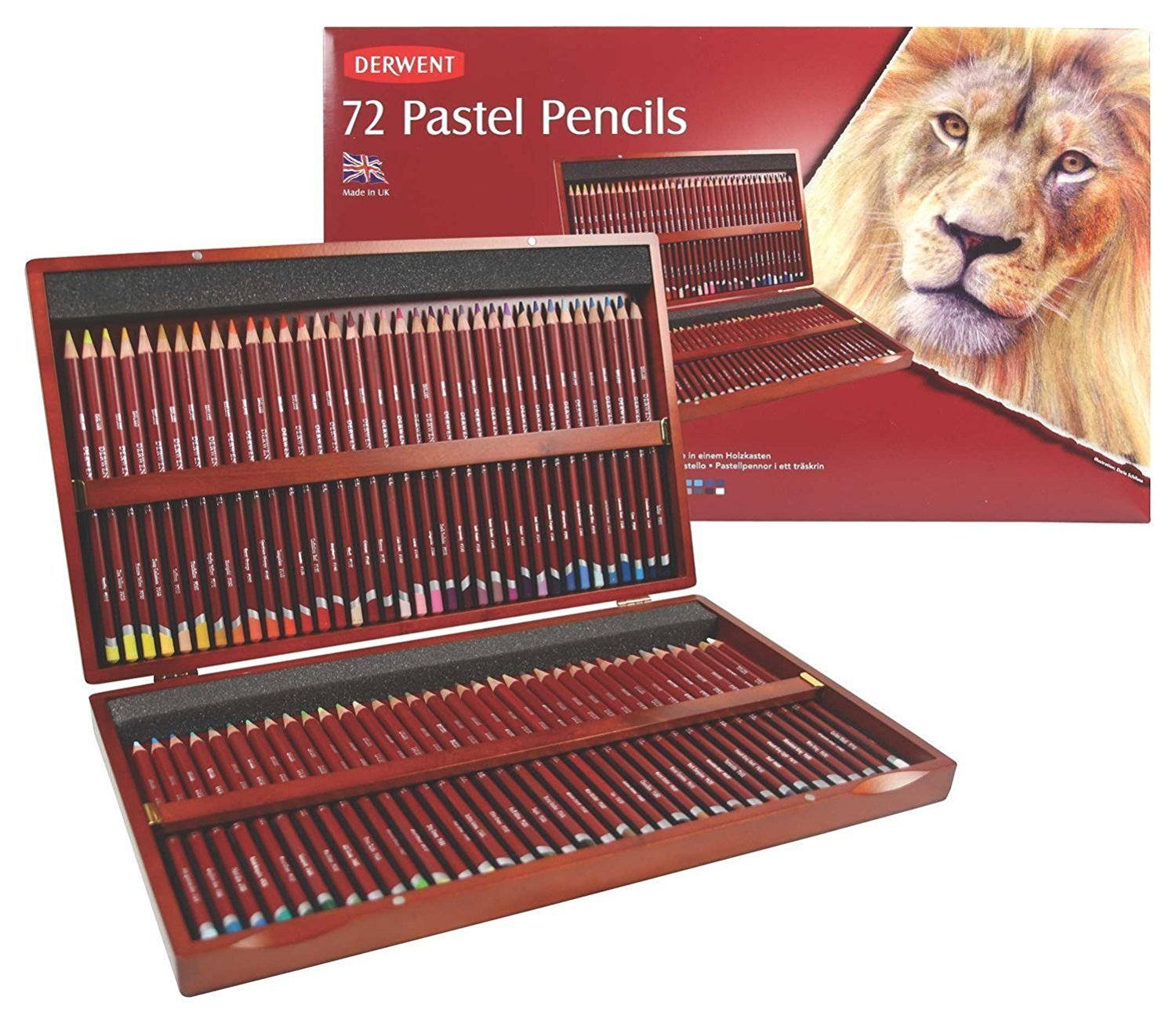 Derwent PASTEL PENCILS 色鉛筆 72色 木製ケース Amazon.com : Derwent Pastel Pencils, Wooden Box, Assorted