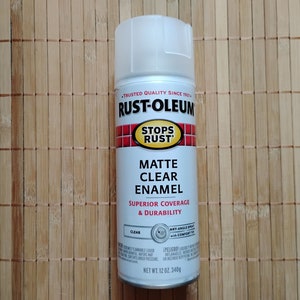 Rust-Oleum Matte Clear Enamel, Stops Rust Aerosol Spray Paint, 12oz 285093