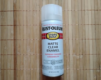 Rust-Oleum Matte Clear Enamel, Stops Rust Aerosol Spray Paint, 12oz 285093