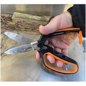 10 inch Fiskars Heavy Duty PowerArc Easy Action schaar met veerondersteuning, winkelschaar, veiligheidsslot