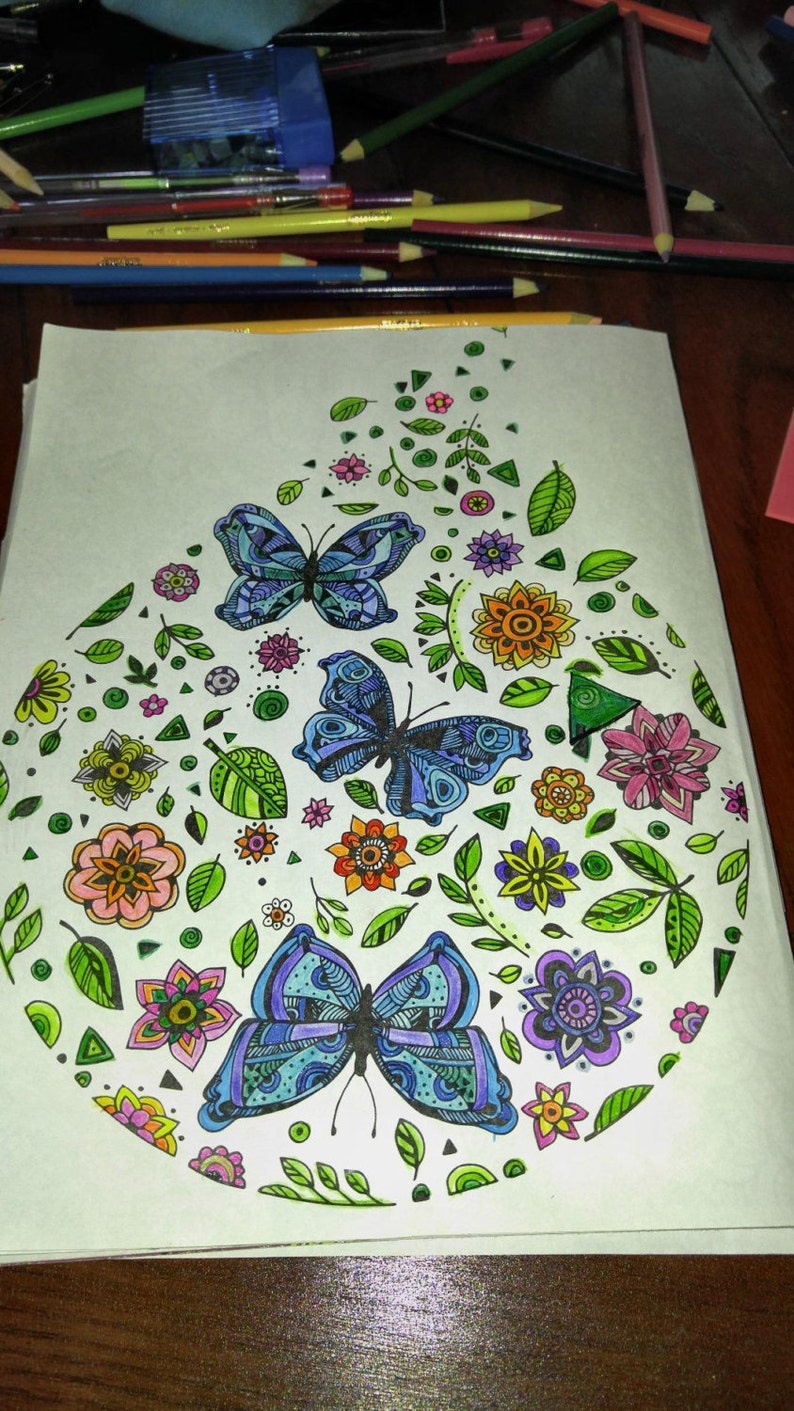 Colored Coloring Pencils 50 Pack Adult Coloring Books - Etsy