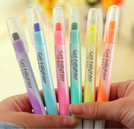 6 No Bleed or Smear Bible Safe Gel Highlighters, Bible Journaling