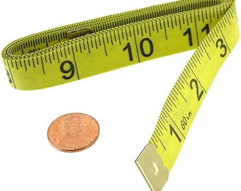60in, 150cm Soft Tape Measure, Measuring Tape; Sewing, Seamstress, Yellow Tailor Cloth Flexible Ruler Tape