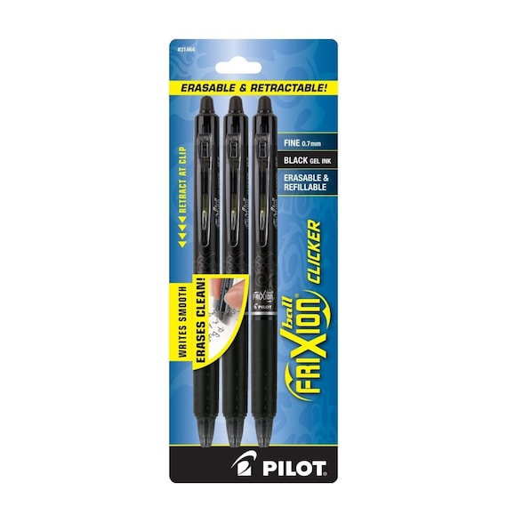 Pack Da 3 Penne Pilot Frixion Ball Clicker 07 Cancellabile Removibile Con Frizione