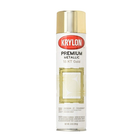 18K Gold Metallic Spray Aerosol Paint Krylon Premium Metallic
