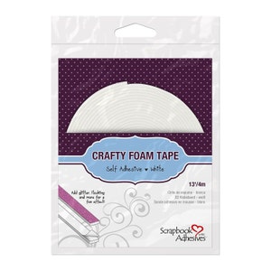 Weißes doppelseitiges Schaumstoff-Klebeband, 1/2" (12,7 mm) x 13 Fuß (4 Meter), für Dekorationen, Geschenkverpackungen, Scrapbooking, Kartenherstellung, fotosicher