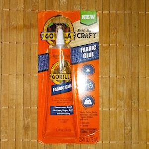 Gorilla Textilkleber, Klebstoff, Klar, Wasserfest, 2.5oz, 73ml Tube, 8025501