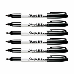 2 Fine Point BLACK Color Felt Tip MARKERS Permanent Magic Marker