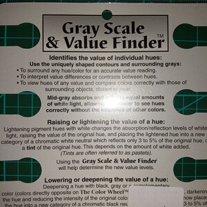 Artists Color Wheel Gray Scale and Color Value Finder for All Media ...