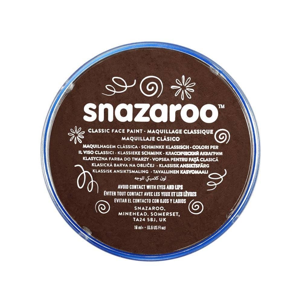 Snazaroo Dark Brown 18ml Tub Make Up Unisex 18 Ml Snazaroo Dark Brown 18ml Tub Make Up Unisex 18 Ml