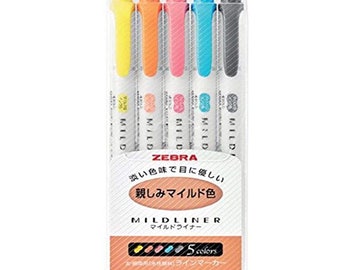 Buy Zebra Mildliner Highlighter, Colors; Japanese Import; Zebra